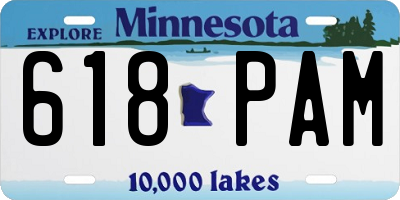 MN license plate 618PAM