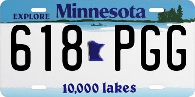 MN license plate 618PGG