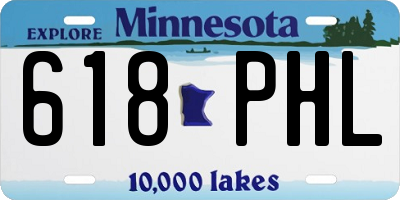 MN license plate 618PHL