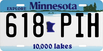 MN license plate 618PIH