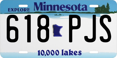 MN license plate 618PJS