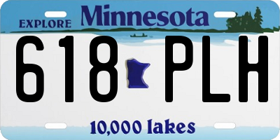 MN license plate 618PLH