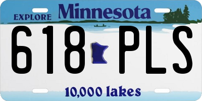 MN license plate 618PLS