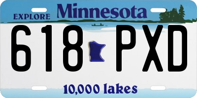 MN license plate 618PXD