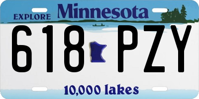 MN license plate 618PZY