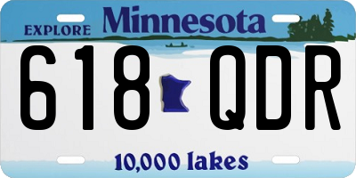 MN license plate 618QDR