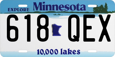 MN license plate 618QEX