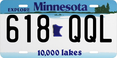 MN license plate 618QQL