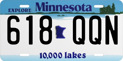 MN license plate 618QQN