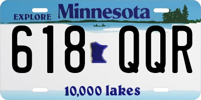 MN license plate 618QQR