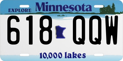 MN license plate 618QQW