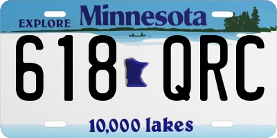 MN license plate 618QRC