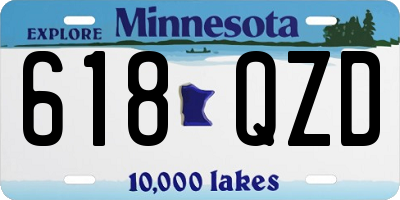 MN license plate 618QZD