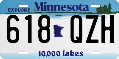 MN license plate 618QZH