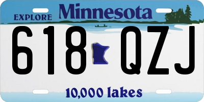 MN license plate 618QZJ