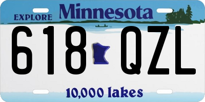 MN license plate 618QZL