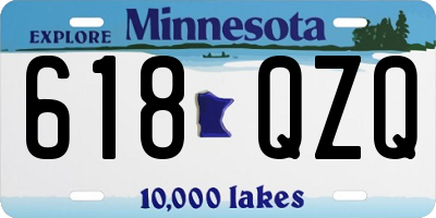 MN license plate 618QZQ
