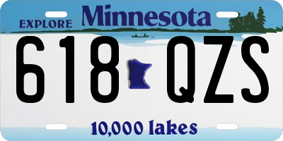 MN license plate 618QZS