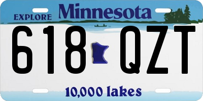 MN license plate 618QZT