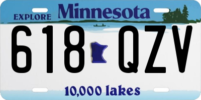 MN license plate 618QZV