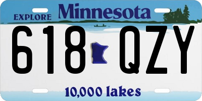 MN license plate 618QZY