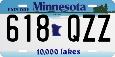 MN license plate 618QZZ