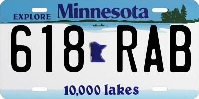 MN license plate 618RAB
