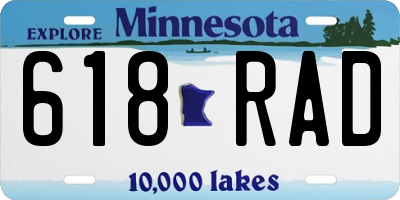 MN license plate 618RAD