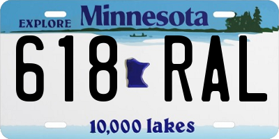 MN license plate 618RAL