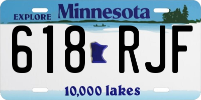 MN license plate 618RJF