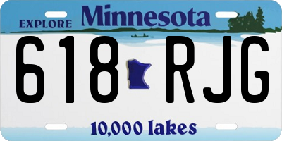 MN license plate 618RJG