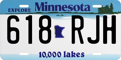 MN license plate 618RJH