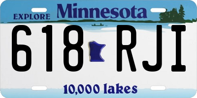 MN license plate 618RJI