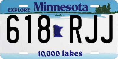 MN license plate 618RJJ