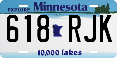 MN license plate 618RJK