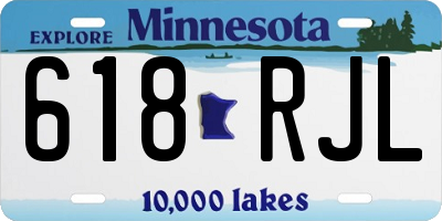 MN license plate 618RJL