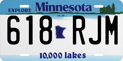 MN license plate 618RJM