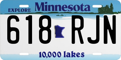MN license plate 618RJN