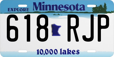 MN license plate 618RJP