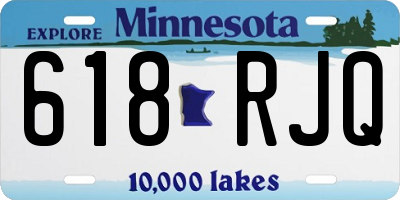MN license plate 618RJQ