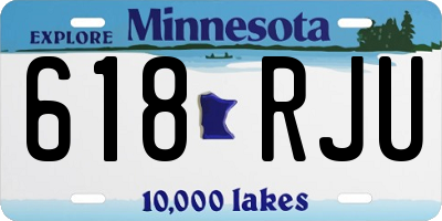 MN license plate 618RJU