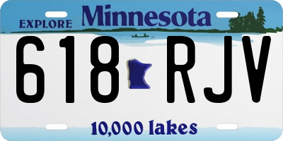 MN license plate 618RJV