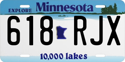 MN license plate 618RJX