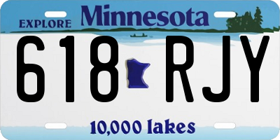 MN license plate 618RJY