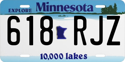 MN license plate 618RJZ