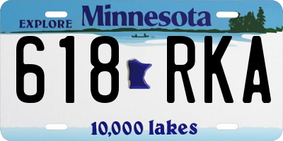 MN license plate 618RKA