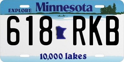 MN license plate 618RKB