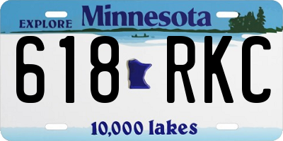 MN license plate 618RKC