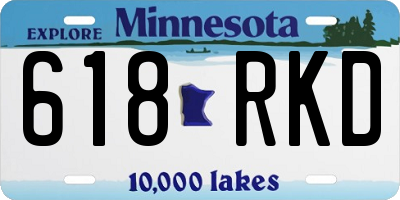 MN license plate 618RKD