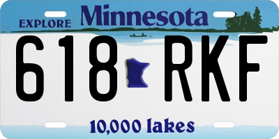 MN license plate 618RKF